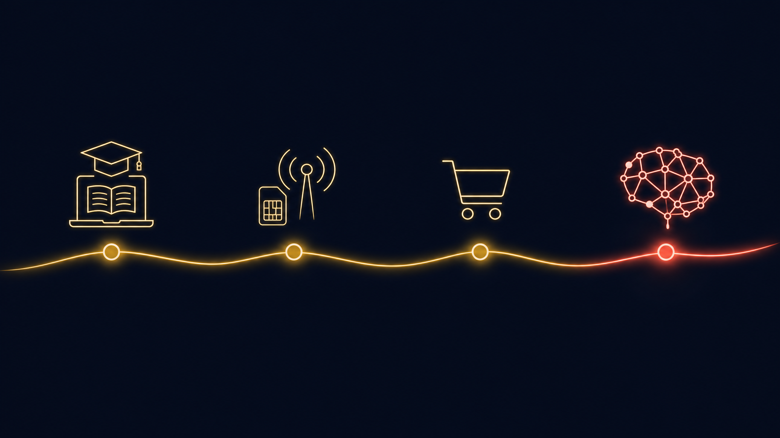 Founder career timeline across SaaS, telecom, e-commerce and AI